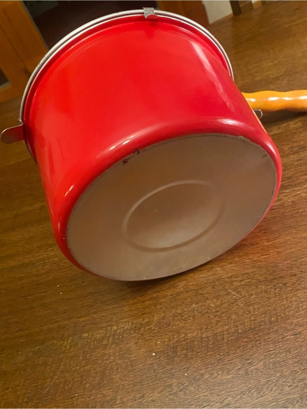 Whirley-Pop Stovetop Manual Crank Popcorn Popper Pot w/ Lid Metal/Wood Handle